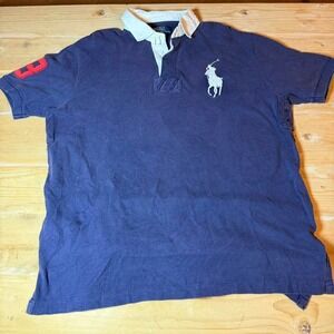 Polo Ralph Lauren Rugby Shirt 🏇 Classic navy blue rugby with white collar